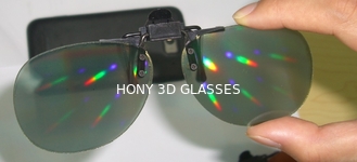 Difracción plástica a todo color Lense de los vidrios de los fuegos artificiales del marco 3D disponible