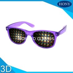 Vidrios de moda de los fuegos artificiales del clip 3D del tirón con el OEM/el ODM de las lentes de la difracción