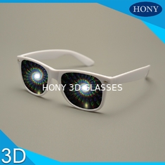 Vidrios más gruesos de la difracción de la lente 3D de los materiales del PVC para los vidrios del fuego artificial partido/3d