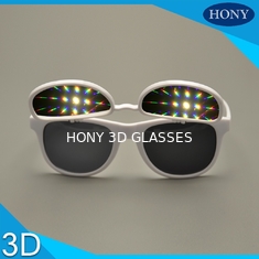 Los vidrios asombrosos de la difracción de la luz 3D mueven de un tirón encima de los vidrios dobles del fuego artificial de la lente 3d