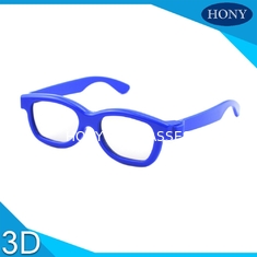 Los vidrios disponibles 3D del cine embroman el marco con las lentes polarizados circulares un uso del tiempo