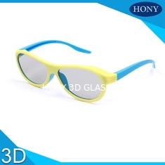 Vidrios plásticos reales 3D de D para los vidrios azules del cine del amarillo anaranjado de los adultos