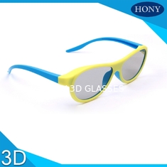 Vidrios plásticos reales 3D de D para los vidrios azules del cine del amarillo anaranjado de los adultos