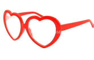Marco rojo del corazón de los vidrios de la difracción del claro del marco del corazón para el uso del festival de música de la boda del partido