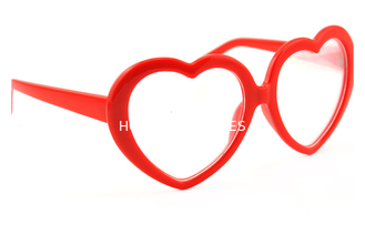 Marco rojo del corazón de los vidrios de la difracción del claro del marco del corazón para el uso del festival de música de la boda del partido