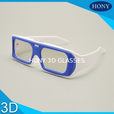 Vidrios polarizados lineares reutilizables 3D de IMAX blancos/marco azul para el adulto
