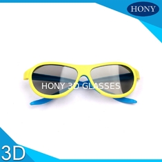 Lentes polarizados lineares de los vidrios pasivos adultos del cine 3D con color azul/del amarillo