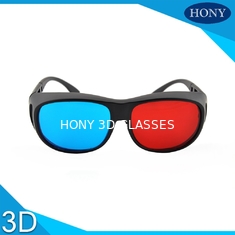 Las lentes gruesas de los vidrios ciánicos rojos adultos 3D del tamaño modificaron color del marco para requisitos particulares