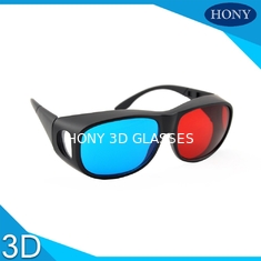 Las lentes gruesas de los vidrios ciánicos rojos adultos 3D del tamaño modificaron color del marco para requisitos particulares