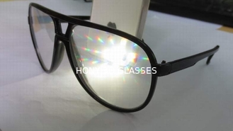 Vidrios plásticos de la difracción de la lente clara con el marco negro para el sitio del viaje