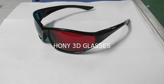 Los vidrios ciánicos rojos plásticos respetuosos del medio ambiente 3D polarizaron para la película de la mirada 3d