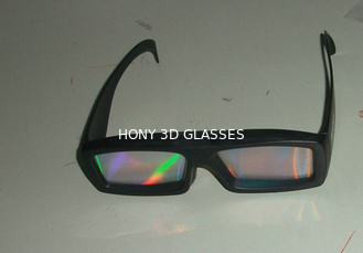 Vidrios plásticos de los fuegos artificiales del arco iris 3d del marco del ABS del diseñador para las películas de observación