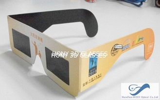Vidrios de visión de papel baratos del eclipse solar del marco con las lentes del ANIMAL DOMÉSTICO de 0.20m m