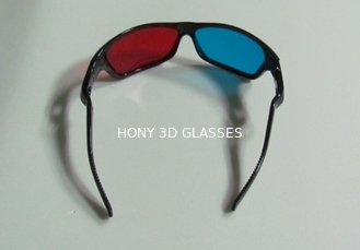 Vidrios ciánicos rojos plásticos 3D del anáglifo pasivos para la película de observación