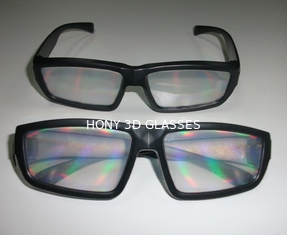 Vidrios de los fuegos artificiales del arco iris 3d, vidrios plásticos de Diffration del marco