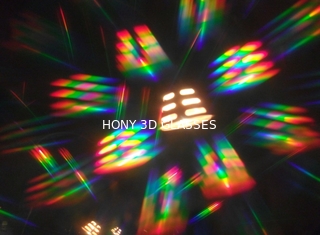 Vidrios de los fuegos artificiales del arco iris 3d, vidrios plásticos de Diffration del marco