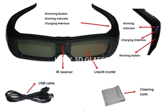 Universal activo agudo de los vidrios del obturador 3D, vidrios recargables 3D