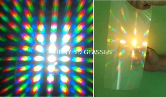 Vidrios plásticos del arco iris 3d de la Navidad 3D de la difracción del logotipo de encargo plástico de los vidrios