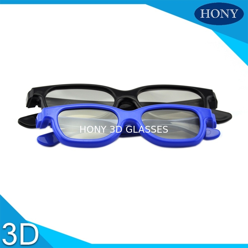 Los vidrios disponibles 3D del cine embroman el marco con las lentes polarizados circulares un uso del tiempo