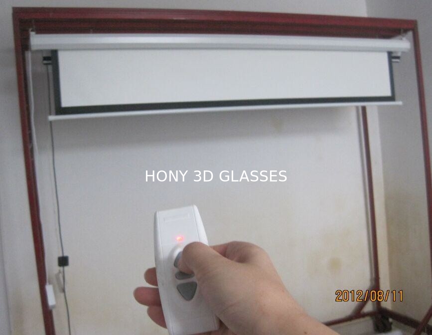 2.a pantalla de proyección de plata inconsútil 3D, pantalla de proyector eléctrica teledirigida