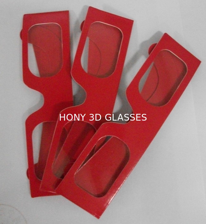 Vidrios rojos del papel 3D de Colorcode para la imagen del dibujo 3D, marco de la cartulina