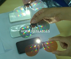 Lentes plásticas del laser del PVC de los vidrios 0.06m m de los fuegos artificiales 3D para el entretenimiento