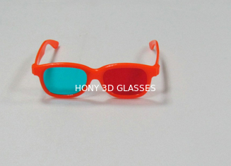Los vidrios ciánicos rojos plásticos 3d de los niños coloridos con 1.6m m espesan las lentes