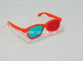 Los vidrios ciánicos rojos plásticos 3d de los niños coloridos con 1.6m m espesan las lentes